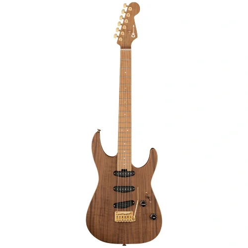 Charvel Pro Mod DK22 SSS 2 Point Tremolo Karamelize Akçaağaç Klavye Mahogany Walnut Top Natural Elektro Gitar