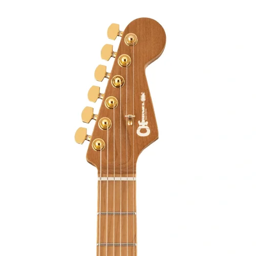 Charvel Pro Mod DK24 HH 2PT CM Poplar Burl Karamelize Akçaağaç Klavye Transparent Black Burst Elektro Gitar