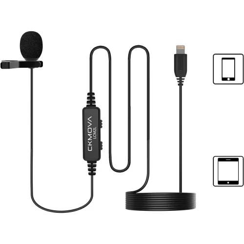CKMOVA LCM2L Iphone Ipad ve IOS için Lightning Girişli Yaka Mikrofonu