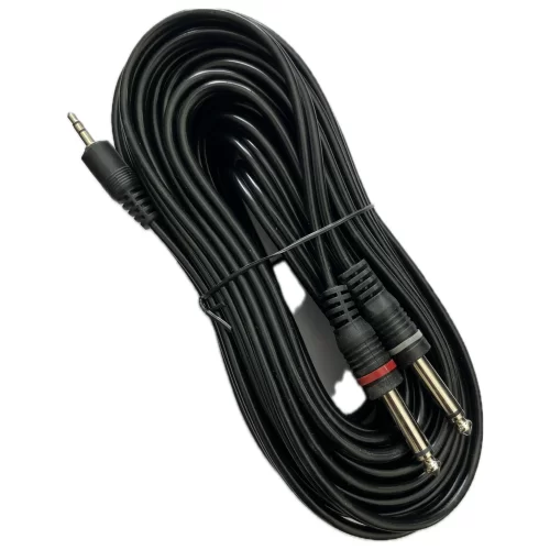 Decon DC-1000 Aux Kablosu 2x6.3 mm. Jak to 3.5 mm. Stereo Jak. 10 metre