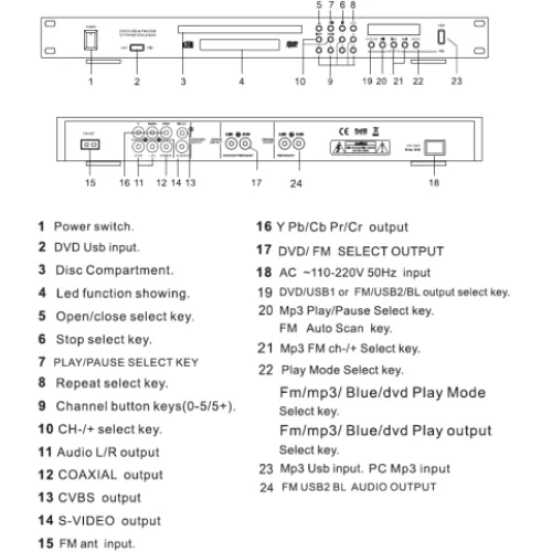 Decon DP-7340 DVD / CD / USB / RADYO Hepsi bir arada Media Player