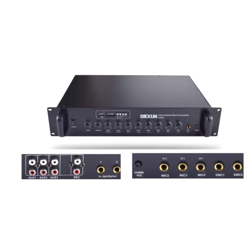 Dexun D-1012 12 input Preamp Mixer SD/USB