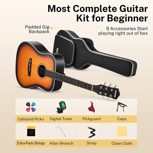 Donner DAG-1S Akustik Gitar Paketi (Sunburst)
