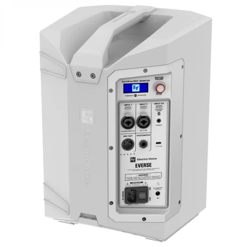Electro Voice EVERSE8 WHITE 8 Bataryalı Beyaz Renkli Portatif Hoparlör | 400W | 121 dB |Bluetooth | 4 kanal Mixer | 7.6 Kg