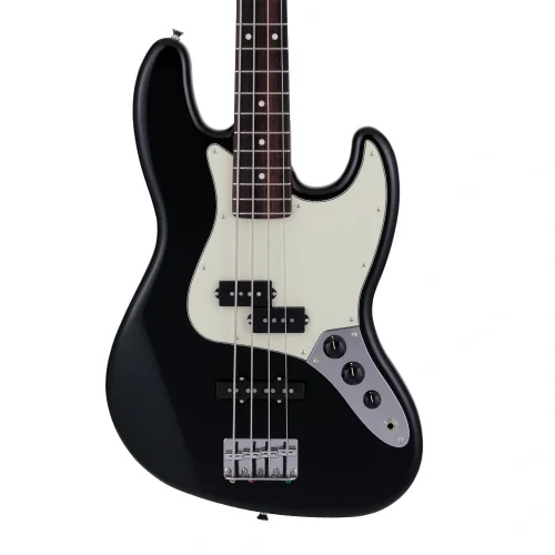 Fender 2024 Collection Made in Japan Hybrid II Jazz Bass PJ Gülağacı Klavye Black w/Bag Bas Gitar