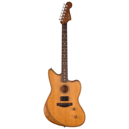 Fender Acoustasonic Standard Jazzmaster Gülağacı Klavye Aged Natural Elektro Akustik Gitar