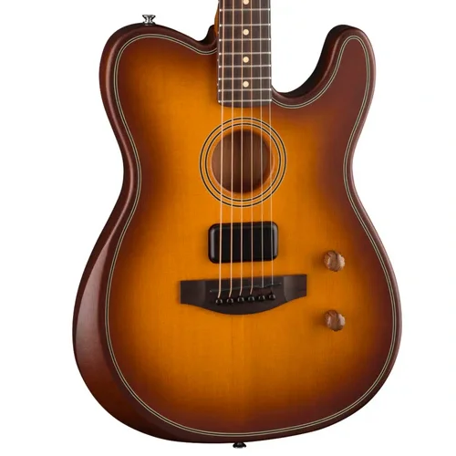 Fender Acoustasonic Standard Telecaster Gülağacı Klavye Honey Burst Elektro Akustik Gitar