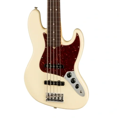 Fender American Professional II Jazz Bass V Gülağacı Klavye Olympic White 5 Telli Bas Gitar