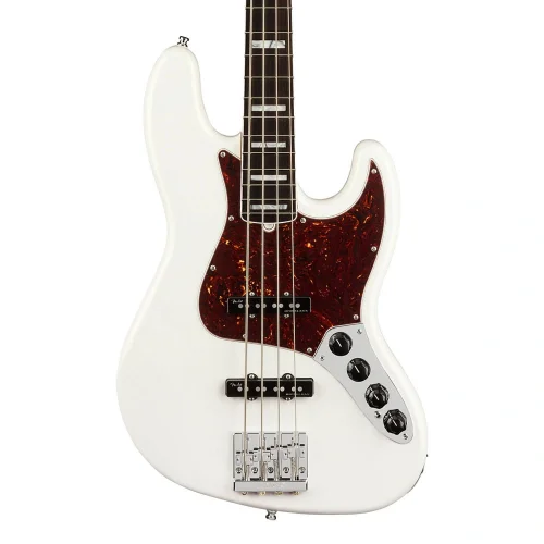 Fender American Ultra Jazz Bass Gülağacı Klavye Arctic Pearl Bas Gitar