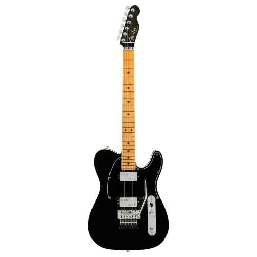 Fender American Ultra Luxe Telecaster Floyd Rose HH Akçaağaç Klavye Mystic Black Elektro Gitar