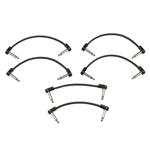 Fender Blockchain Patch Cable Kit Black Extra Small Pedal Ara Kablosu Seti (6 Adet)
