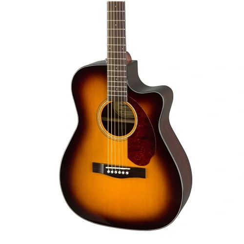 Fender CC-140SCE Concert Ceviz Klavye Hard Case Dahil Sunburst Elektro Akustik Gitar