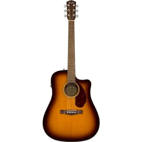 Fender CD-140SCE Dreadnought Ceviz Klavye Hard Case Dahil Sunburst Elektro Akustik Gitar