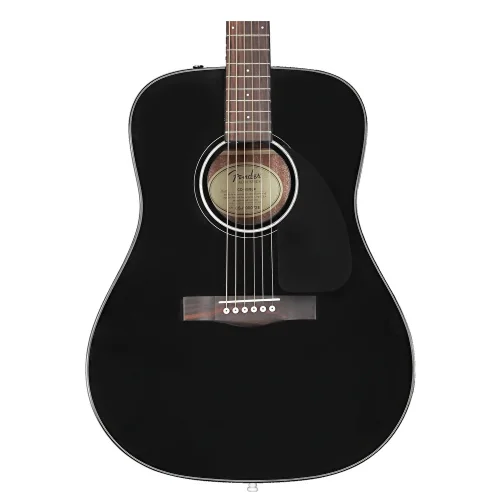 Fender CD-60 Dreadnaught Ceviz Klavye Black Akustik Gitar