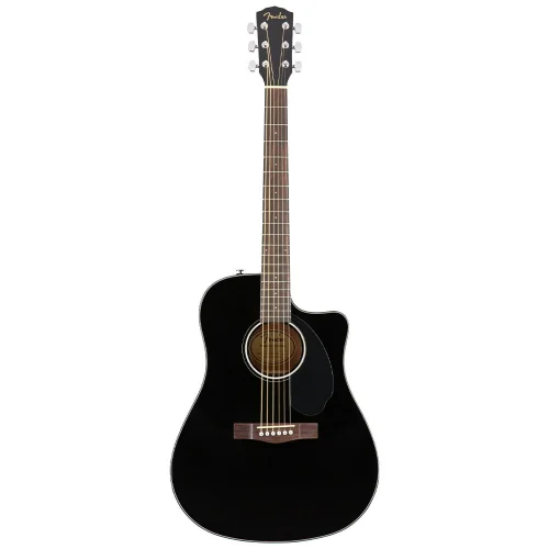 Fender CD-60SCE Ceviz Klavye Black Elektro Akustik Gitar