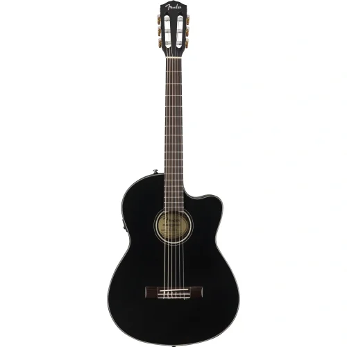 Fender CN-140SCE Nylon Thinline Ceviz Klavye Siyah Elektro Klasik Gitar