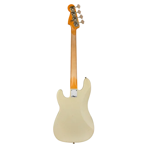 Fender Custom Shop 1963 Precision Bass Journeyman Relic Aged Olympic White Bas Gitar