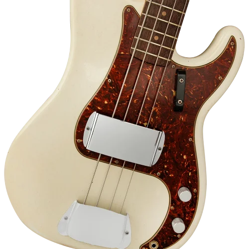 Fender Custom Shop 1963 Precision Bass Journeyman Relic Aged Olympic White Bas Gitar