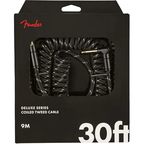 Fender Deluxe  9 Metre  Siyah Tweed Coil Kablo
