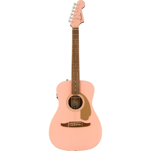 Fender FSR Malibu Player Ceviz Klavye Shell Pink Elektro Akustik Gitar