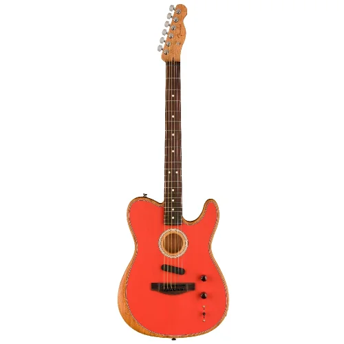 Fender Limited Edition Acoustasonic Player Telecaster Gülağacı Klavye Fiesta Red Elektro Akustik Gitar