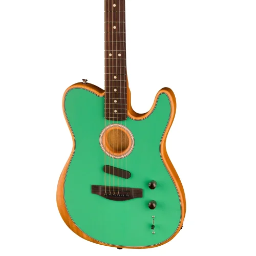 Fender Limited Edition Acoustasonic Player Telecaster Gülağacı Klavye Sea Foam Green Elektro Akustik Gitar