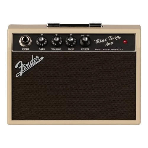 Fender Mini 65 Twin Pilli Elektro Gitar Amfisi Blonde