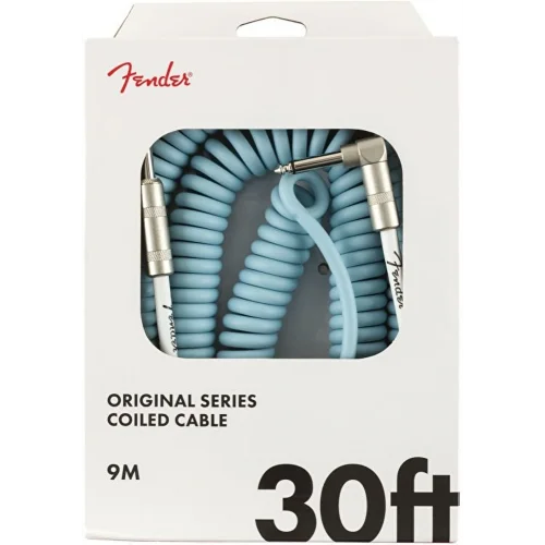 Fender Original Coil Cable Düz/L Uç 9 Metre Daphne Blue Kablo