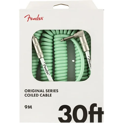 Fender Original Coil Cable Düz/L Uç 9 Metre Surf Green Kablo