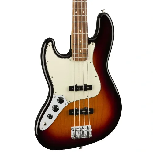 Fender Player Jazz Bass Left Handed Pau Ferro Klavye 3 Tone Sunburst Bas Gitar