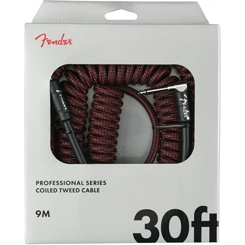 Fender Professional 9 Metre Red Tweed Coil Enstrüman Kablosu