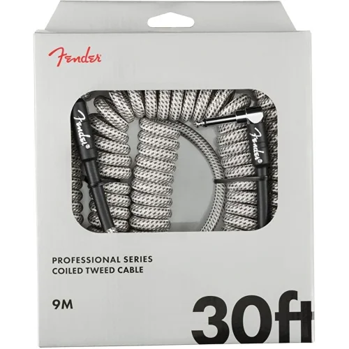 Fender Professional  9 Metre  White Tweed Coil Enstrüman Kablosu