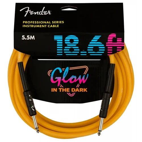 Fender Professional Glow in the Dark Cable 5.5 Metre Turuncu Kablo