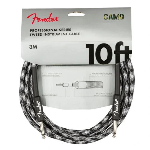 Fender Professional Series Cable Straight/Straight 10 Winter Camo Kablo