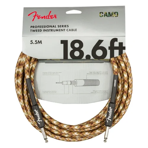 Fender Professional Series Cable Straight/Straight 18.6 Desert Camo Kablo