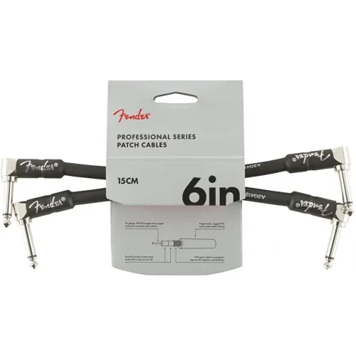 Fender Profesyonel L Uçlu 15cm 2li Paket Siyah Kablo