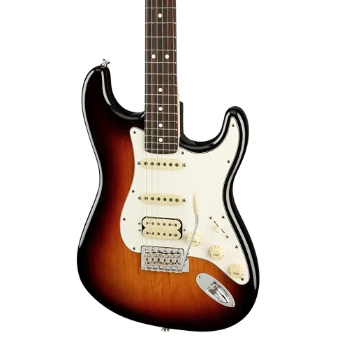 Fender USA Performer Strat HSS Gülağacı Klavye 3 Tone Sunburst Elektro Gitar