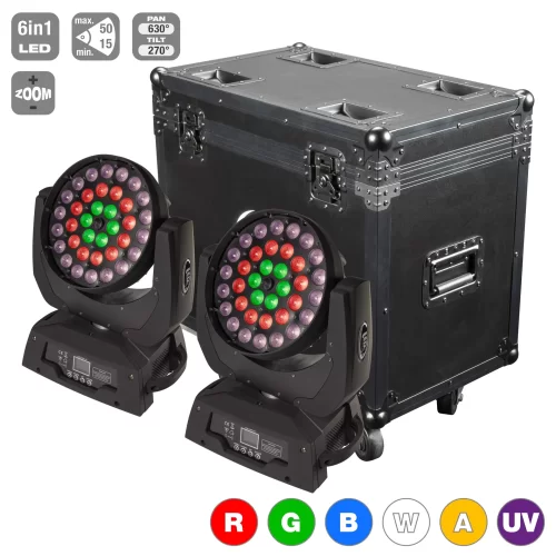 FLASH 36x15W RGBW+UW Led Moving Head Zoom Wash, 15°-50°