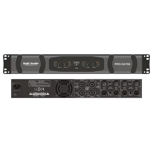Gold Audio PRO-D4750 4x750W/4-ohm Power Amfi D-Class