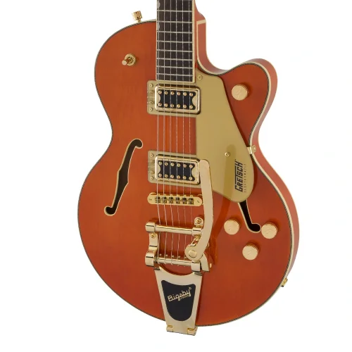 Gretsch G5655TG Electromatic Center Block Jr. Single-Cut Bigsby Altın Aksam Laurel Klavye Orange Stain Elektro Gitar