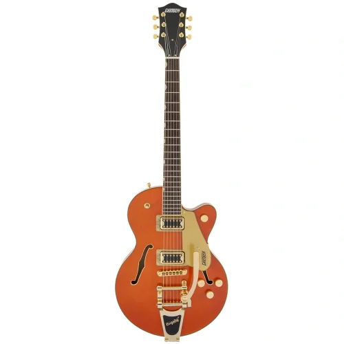 Gretsch G5655TG Electromatic Center Block Jr. Single-Cut Bigsby Altın Aksam Laurel Klavye Orange Stain Elektro Gitar