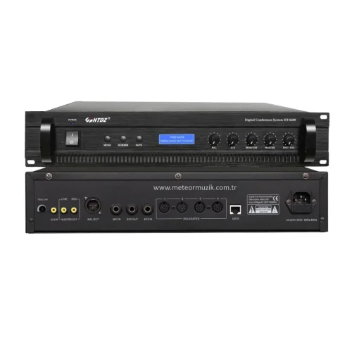 HTDZ HT-6600 Konferans Sistemi Merkez Ünite, Max 250 Mikrofon