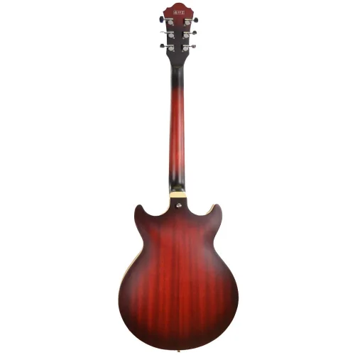 Ibanez AM53-SRF Artcore Serisi Hollow Body Sunburst Red Flat Rosewood Klavye Elektro Gitar