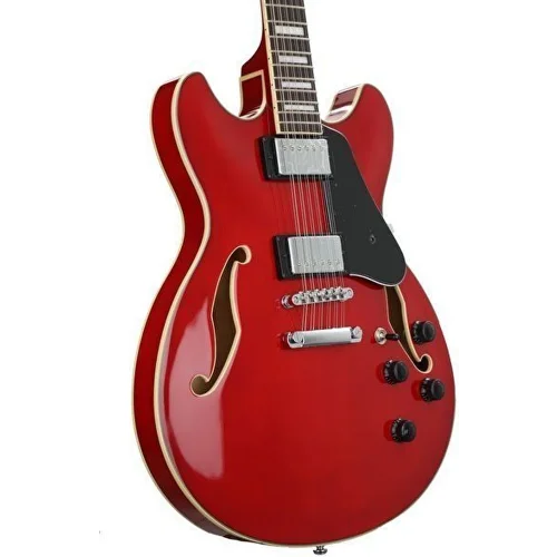 Ibanez AS7312-TCD Artcore Serisi Semi Hollow Body Transparent Cherry Red Rosewood Klavye Elektro Gitar