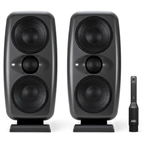 IK Multimedia IP-ILOUD-MTMMKII2X-IN iLoud MTM MKII Pair Siyah Stüdyo Monitör Seti Çift (ARC Mikrofonu Dahil)