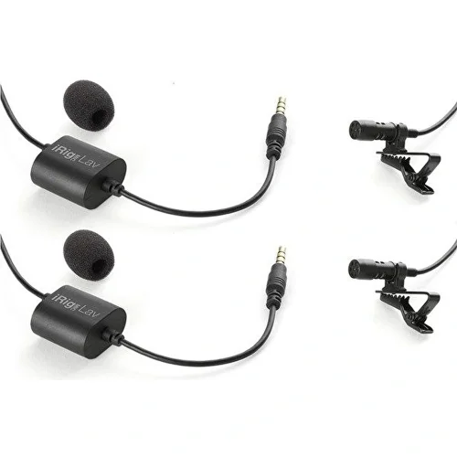 IK Multimedia iRig Mic Lav 2 Pack Lavalier / Lapel / Clip-On Mikrofon (iOS &  Android). 2li Paket