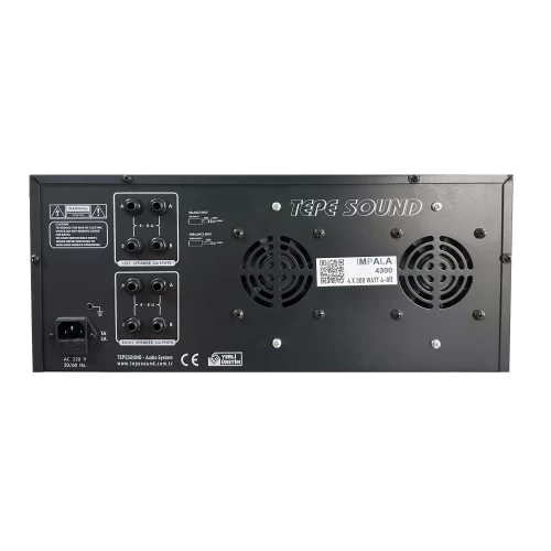 METEOR IMPALA 4400T USB Mixer-Amplifier 4x400W/100V, 6 Mic/Line