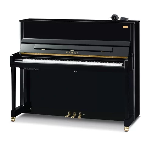 KAWAI K-300 AR2 MPEP AURES / 122 cm  Hibrit  Parlak Siyah Duvar Piyanosu