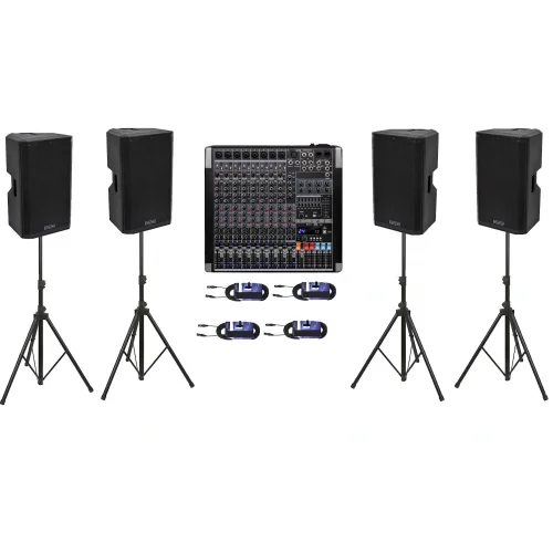 K.Meister ERASET-2110 Aktif Ses Sistemi Mikser + 4 Hoparlör