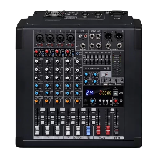 K.Meister PM6 2x350W 6 Kanal Power Mixer